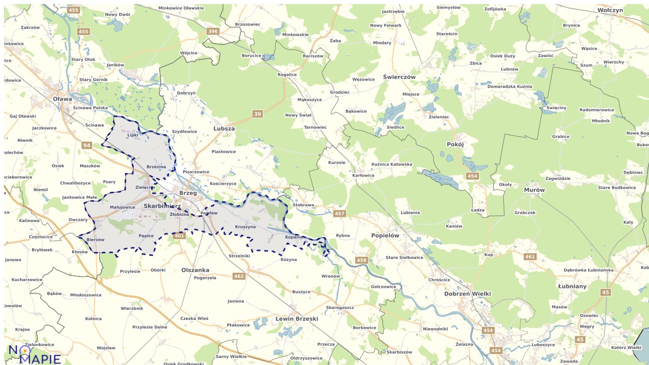 Mapa wyborów do sejmu Skarbimierz